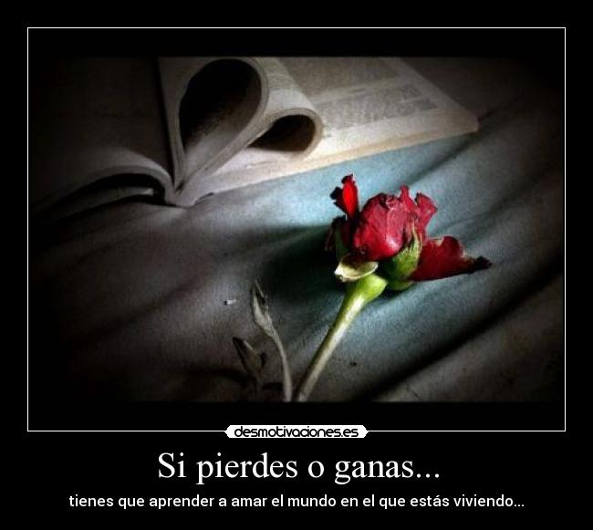 Si pierdes o ganas... -