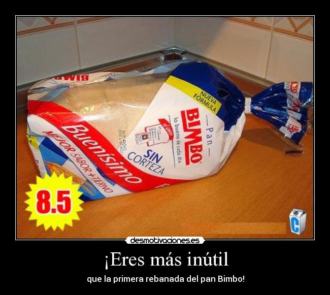 ¡Eres más inútil -