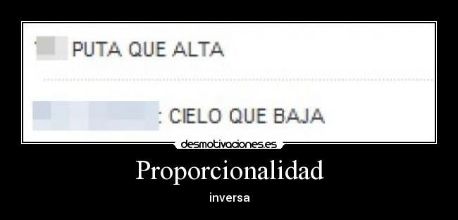 Proporcionalidad - inversa