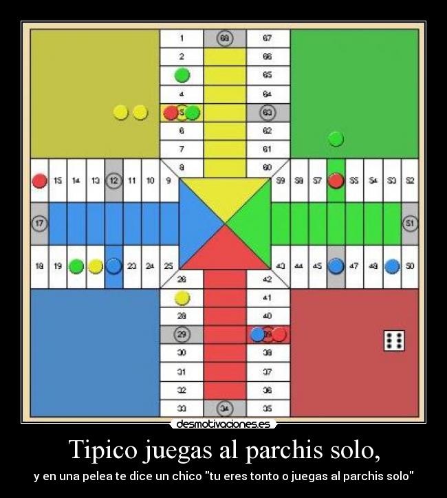 Tipico juegas al parchis solo, - 