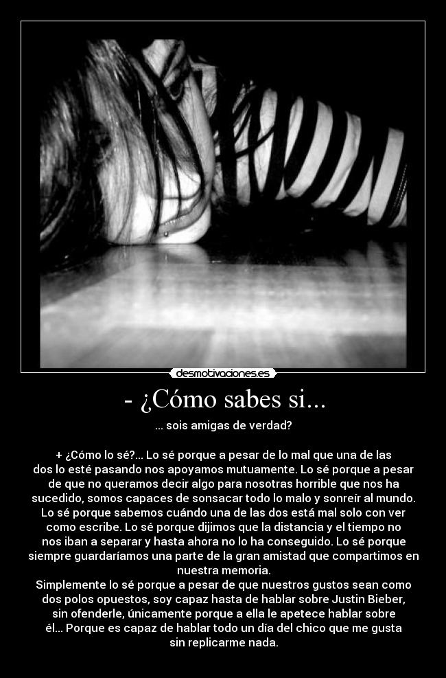 - ¿Cómo sabes si... -