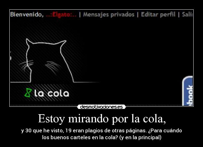 Estoy mirando por la cola, - 
