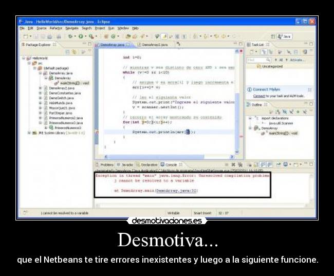 carteles java programar desmotivaciones