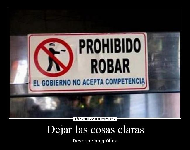 Dejar las cosas claras - 