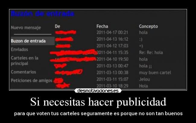 Si necesitas hacer publicidad -