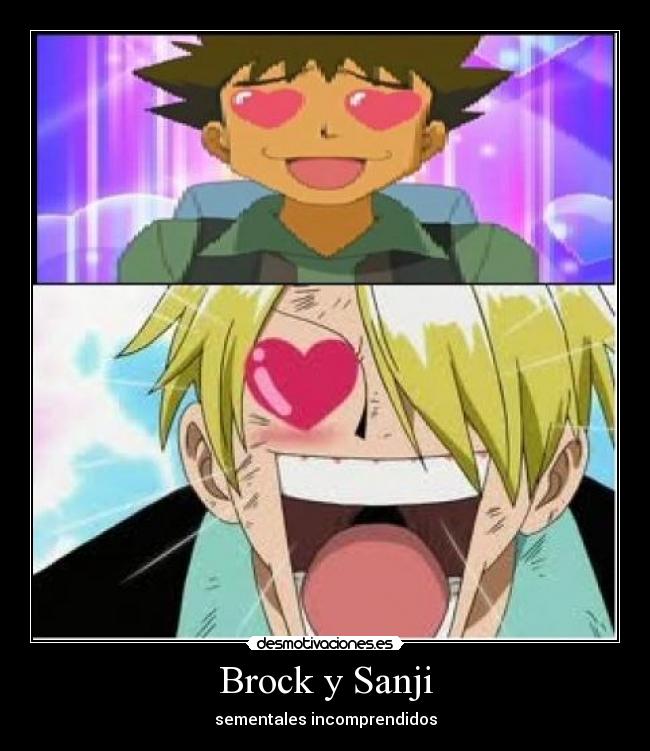 carteles brock sanji sementales incomprendidos one piece pokemon desmotivaciones