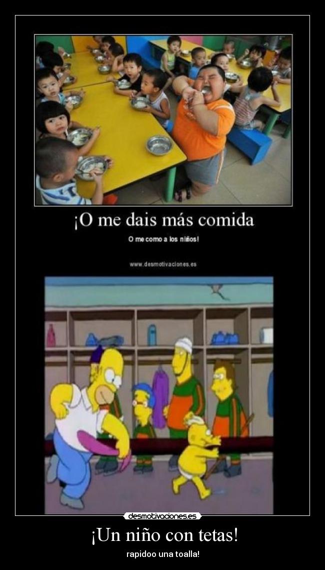 ¡Un niño con tetas! -