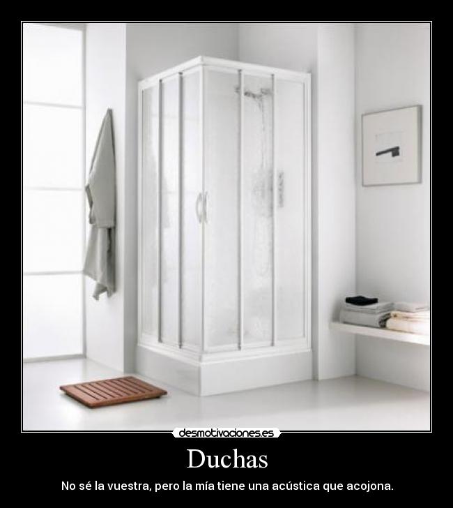 Duchas - No sé la vuestra, pero la mía tiene una acústica que acojona.