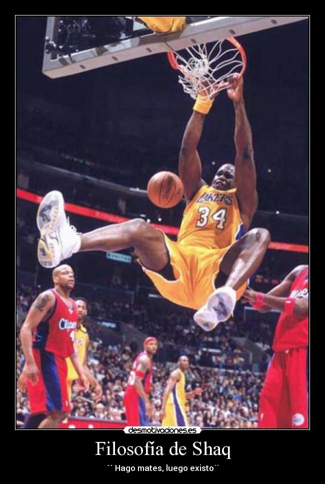 Filosofía de Shaq - ´´ Hago mates, luego existo``