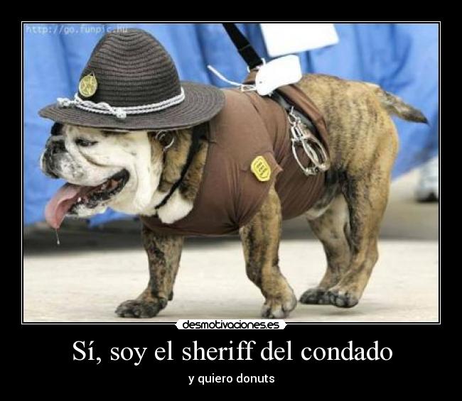 Sí, soy el sheriff del condado - 