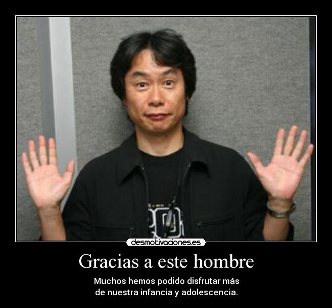 carteles miyamoto gracias mario zelda donkey kong pikmin nintendo desmotivaciones