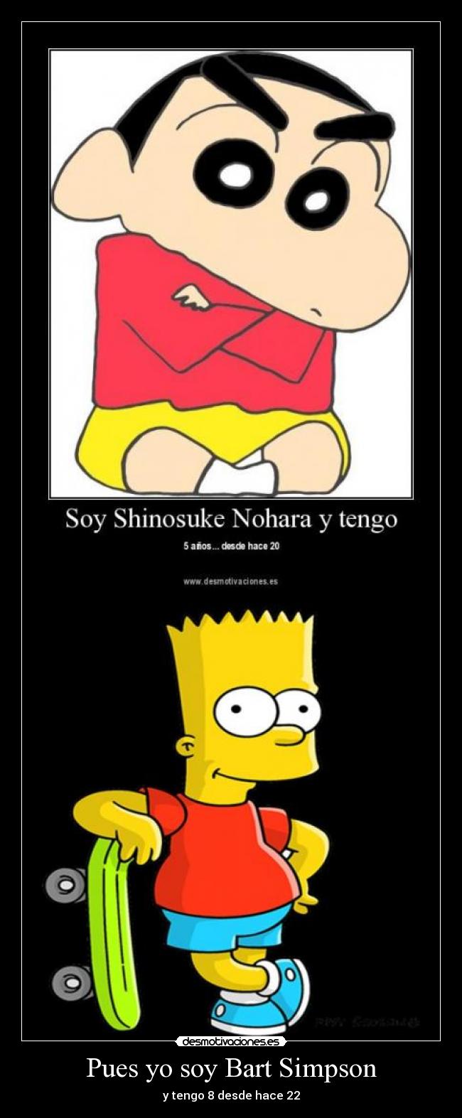 carteles bart shin chan desmotivaciones