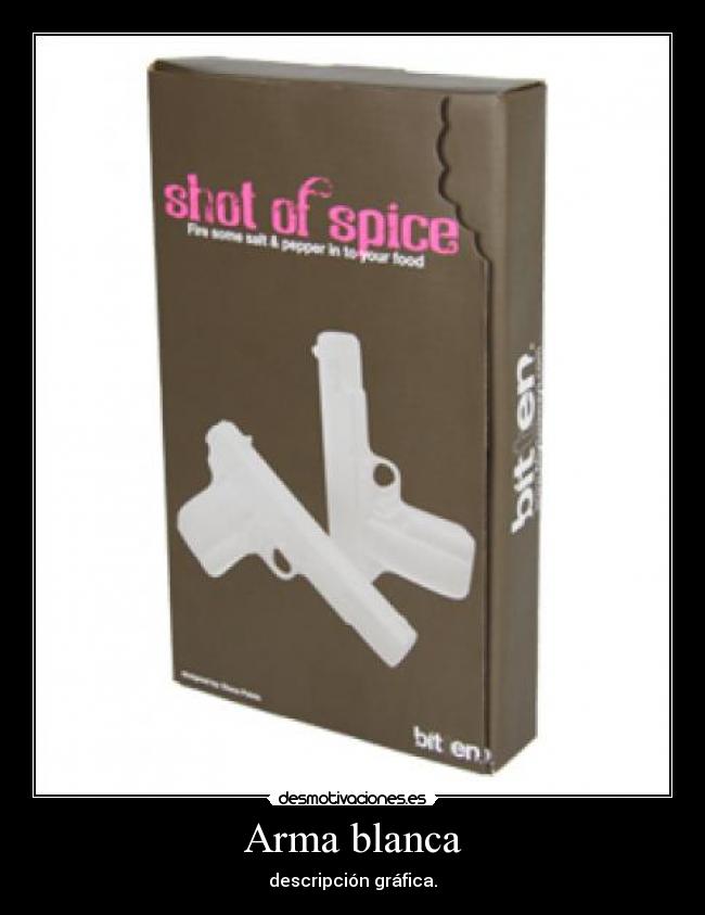 Arma blanca - descripción gráfica.