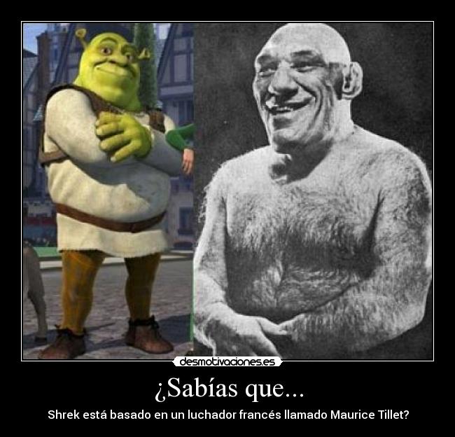 ¿Sabías que... - Shrek está basado en un luchador francés llamado Maurice Tillet?