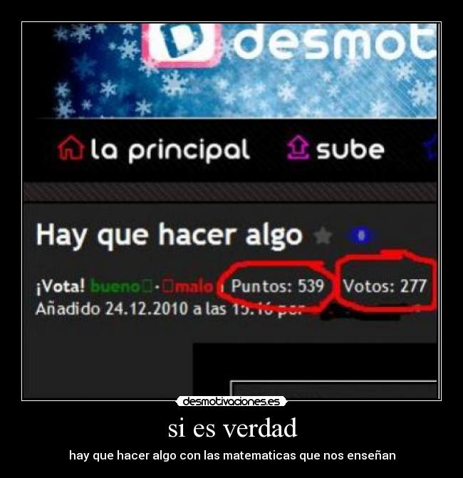 si es verdad - hay que hacer algo con las matematicas que nos enseñan