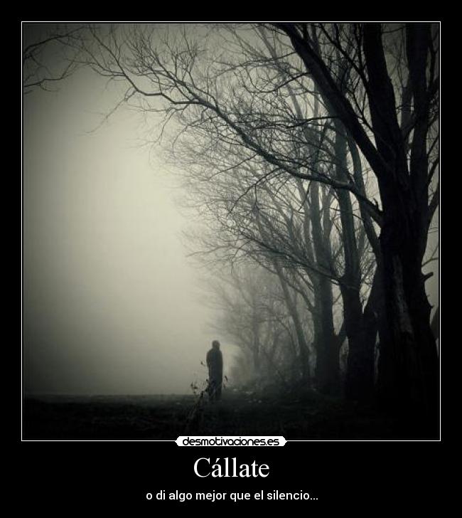 Cállate - o di algo mejor que el silencio...