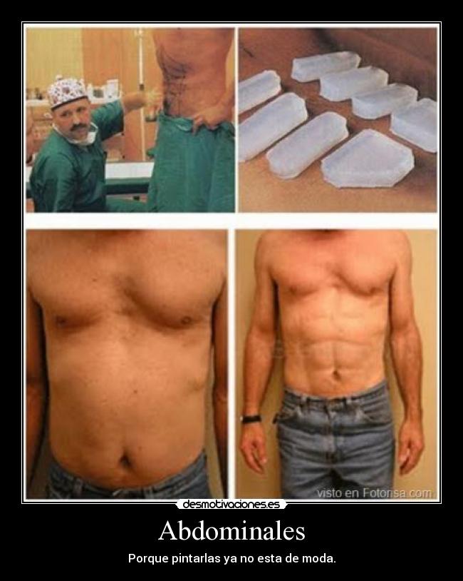 carteles abdominales desmotivaciones