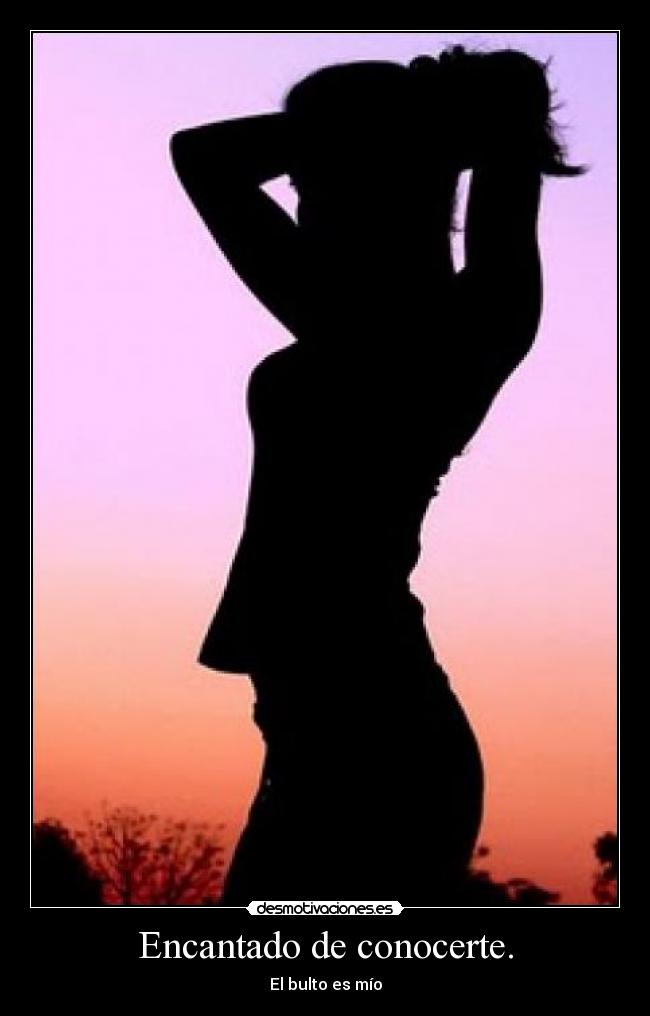 Encantado de conocerte. - El bulto es mío