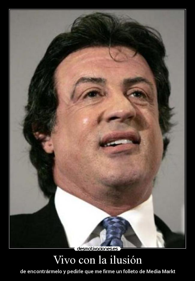 Vivo con la ilusión - de encontrármelo y pedirle que me firme un folleto de Media Markt