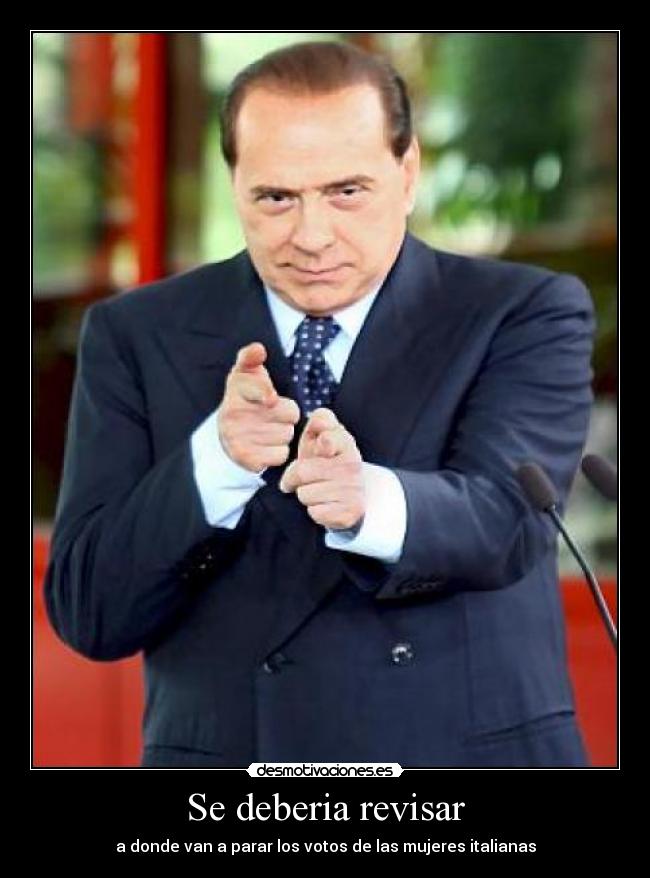 Se deberia revisar - a donde van a parar los votos de las mujeres italianas