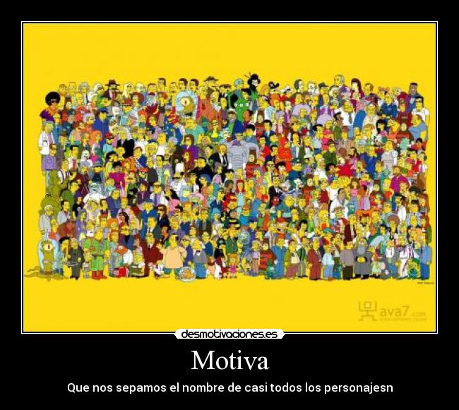 Motiva - Que nos sepamos el nombre de casi todos los personajesn