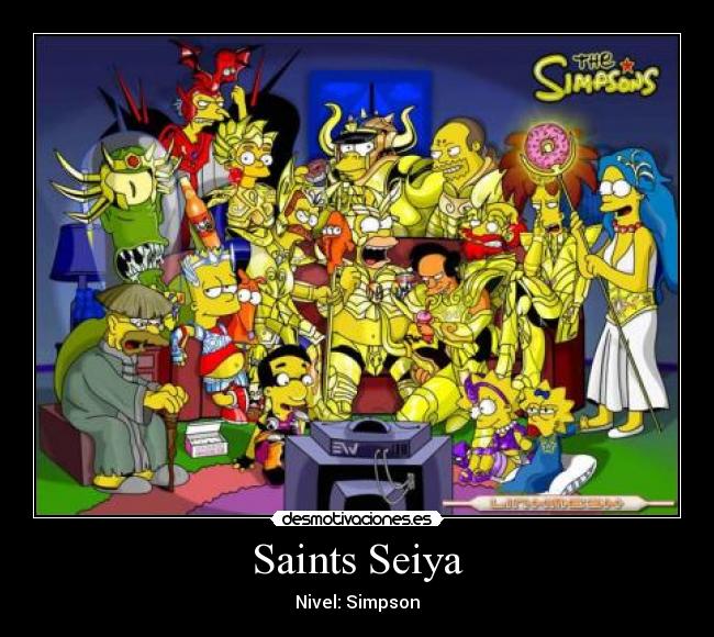 carteles simpson seiya desmotivaciones