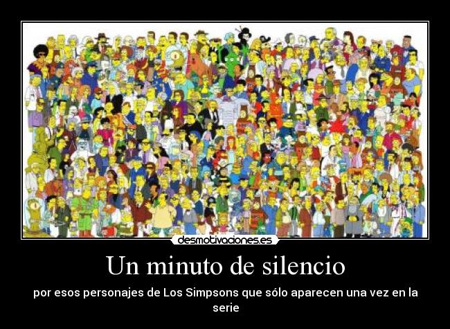 Un minuto de silencio - por esos personajes de Los Simpsons que sólo aparecen una vez en la serie