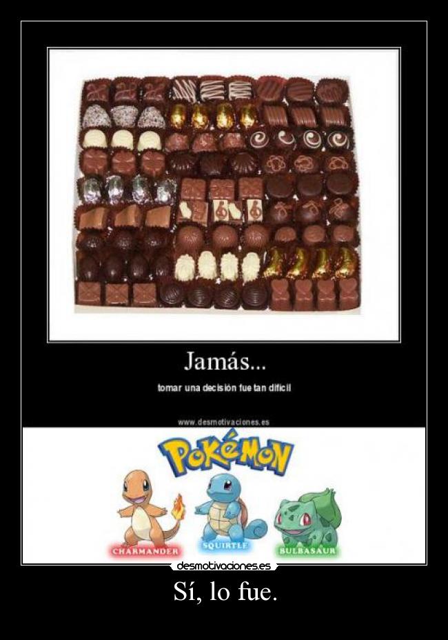 carteles elegir pokemon dificil desmotivaciones