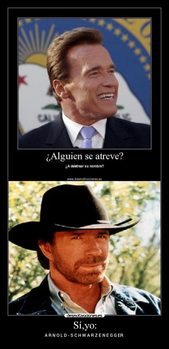 Sí,yo: - A R N O L D - S C H W A R Z E N E G G ER