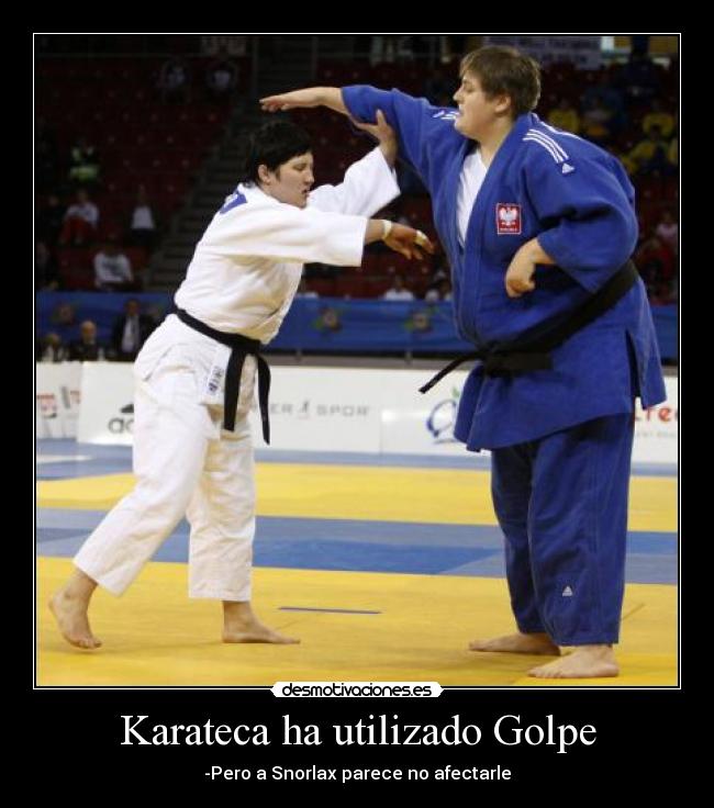 Karateca ha utilizado Golpe - -Pero a Snorlax parece no afectarle