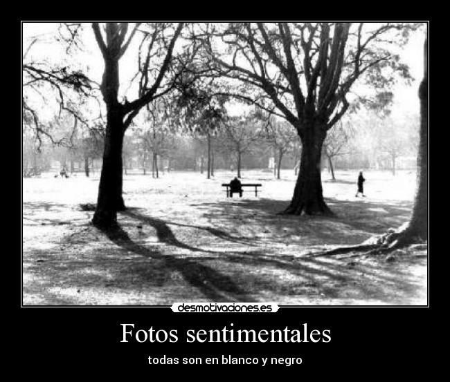 Fotos sentimentales - todas son en blanco y negro