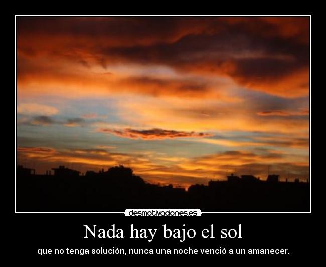 Nada hay bajo el sol - 