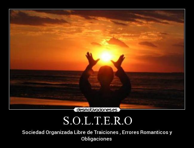 S.O.L.T.E.R.O - Sociedad Organizada Libre de Traiciones , Errores Romanticos y Obligaciones