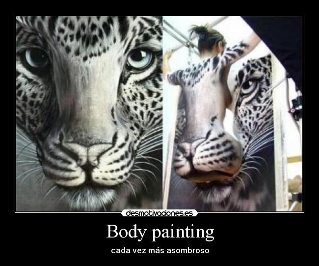 carteles body painting desmotivaciones