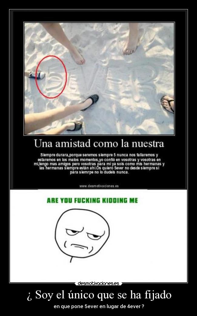 ¿ Soy el único que se ha fijado - en que pone 5ever en lugar de 4ever ?