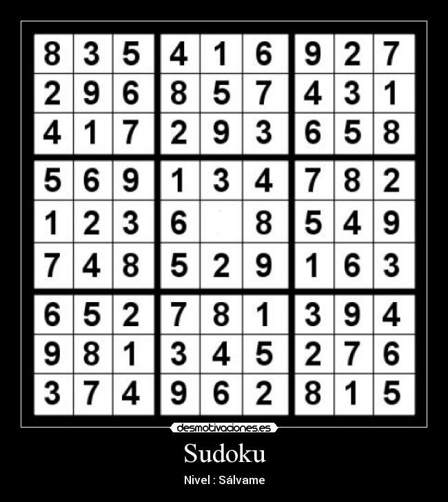 carteles sudoku salvame desmotivaciones
