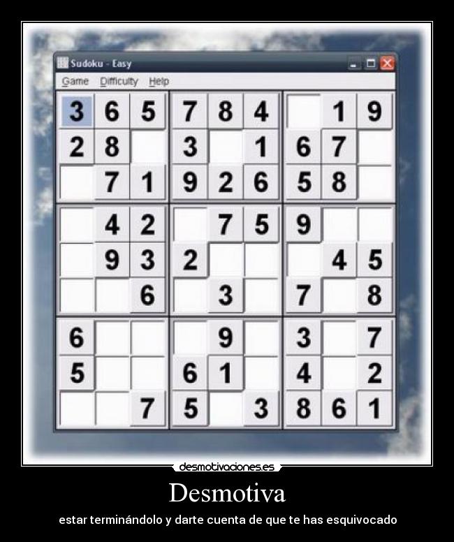 carteles desmotiva sudoku desmotivaciones