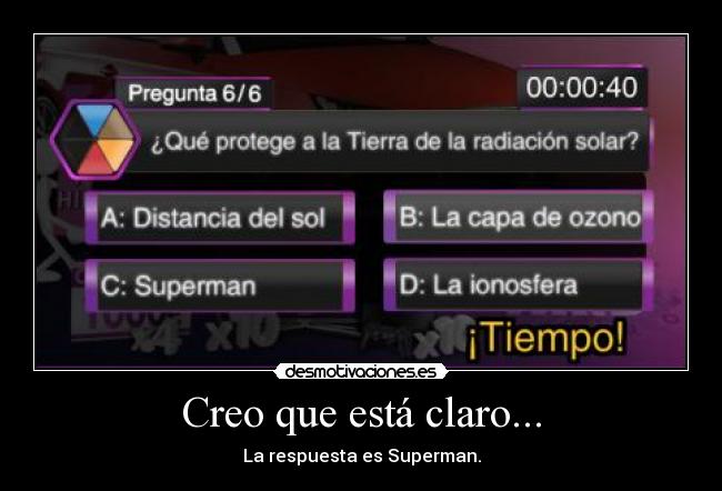 Creo que está claro... - 