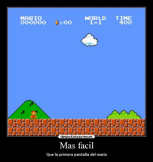 Mas facil - Que la primera pantalla del mario