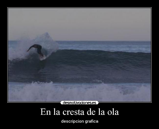 En la cresta de la ola - descripcion grafica