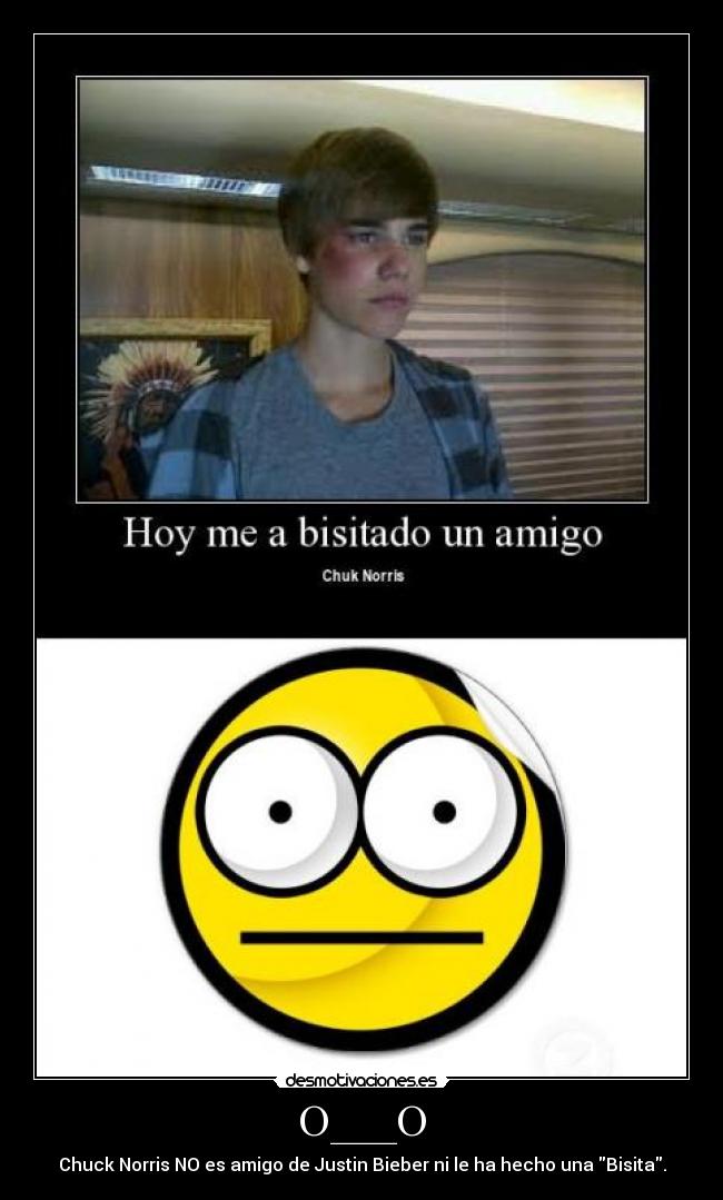O___O - Chuck Norris NO es amigo de Justin Bieber ni le ha hecho una Bisita.