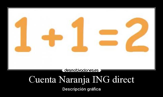 Cuenta Naranja ING direct - Descripción gráfica