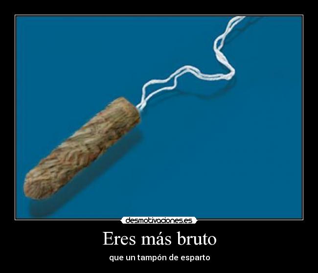 Eres más bruto - que un tampón de esparto