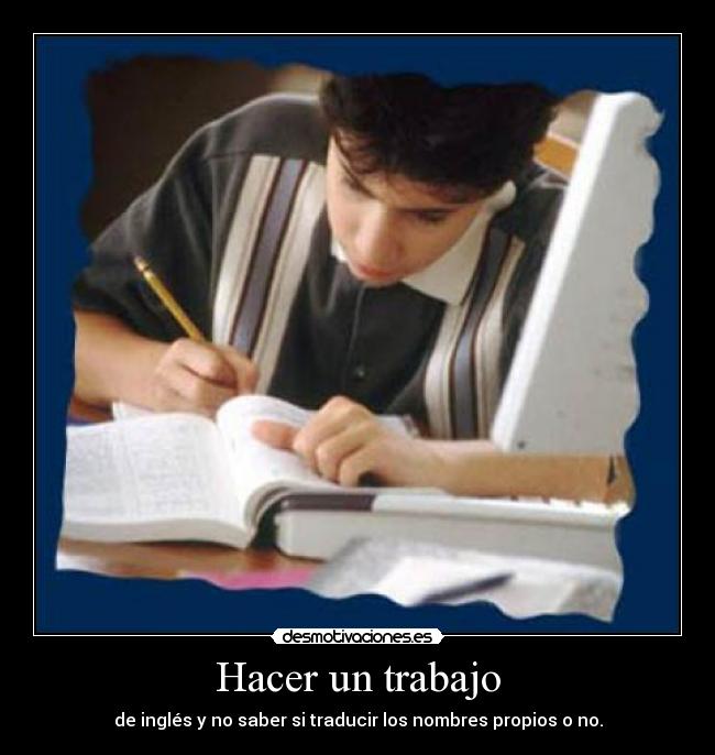 Hacer un trabajo - 