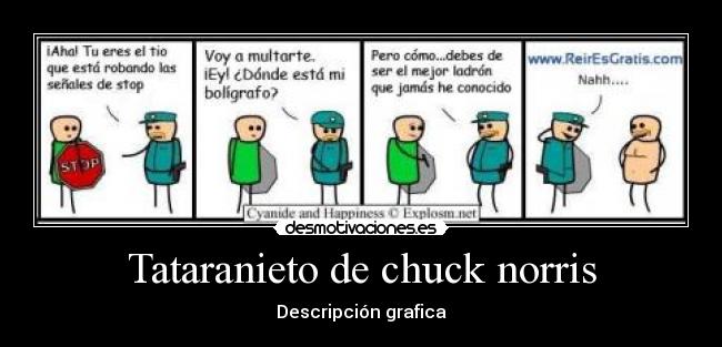 Tataranieto de chuck norris - Descripción grafica