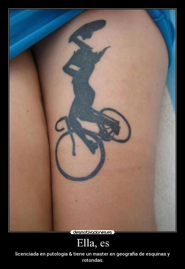 Ella, es - licenciada en putologia & tiene un master en geografia de esquinas y rotondas.