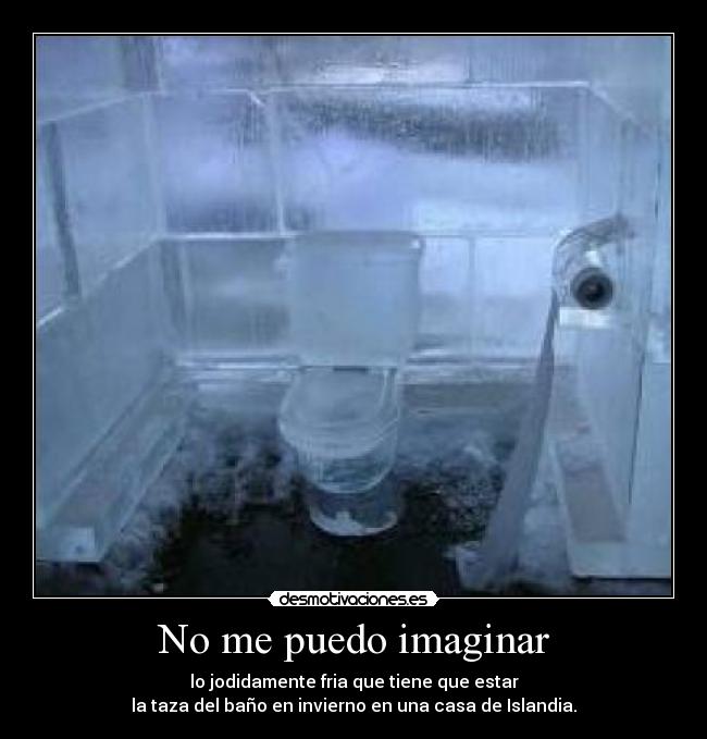 No me puedo imaginar - lo jodidamente fria que tiene que estar
la taza del baño en invierno en una casa de Islandia.