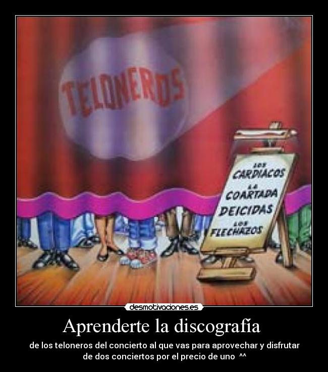 Aprenderte la discografía -