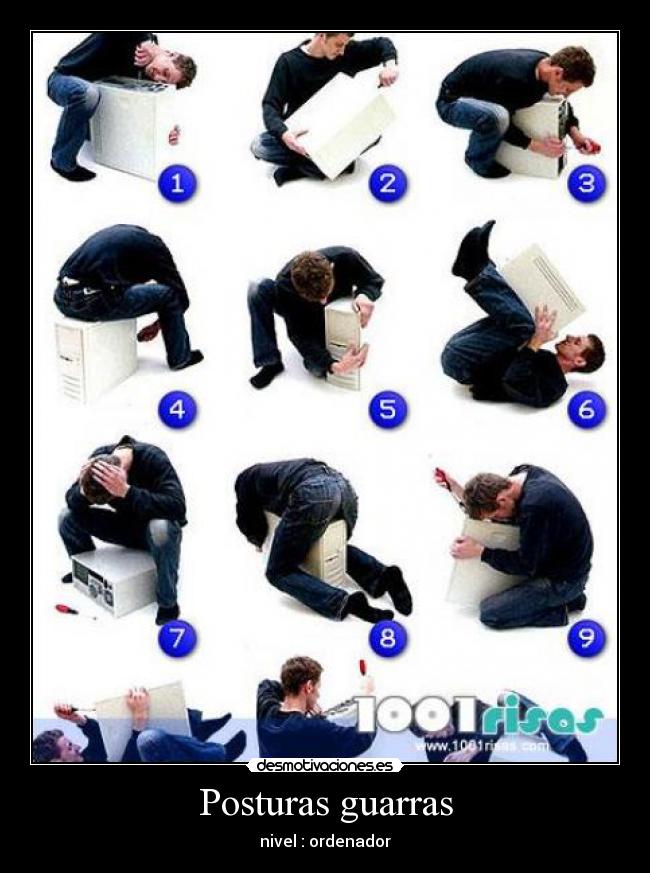 Posturas guarras -