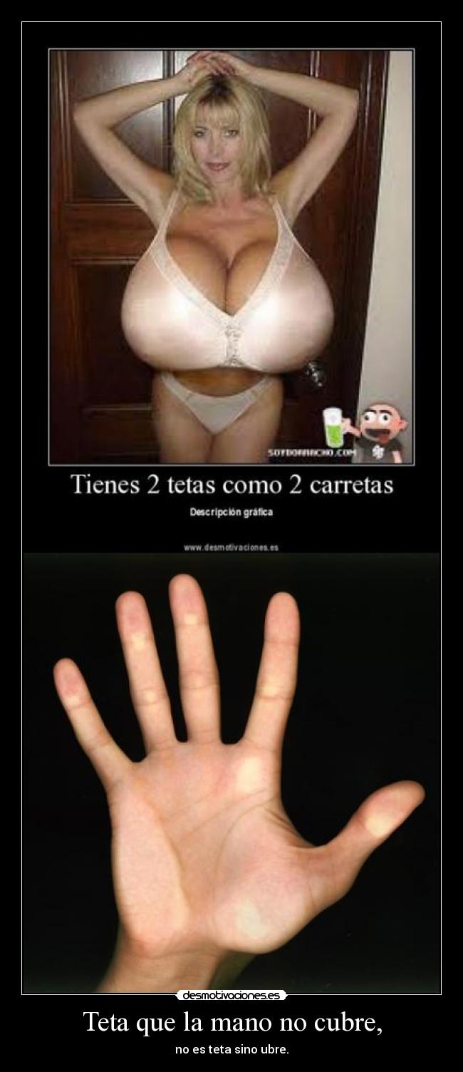 Teta que la mano no cubre, - 